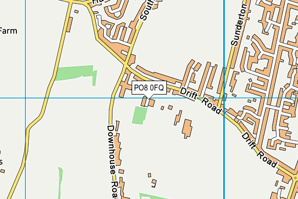 PO8 0FQ map - OS VectorMap District (Ordnance Survey) PO8 0FQ map - OS VectorMap District (Ordnance Survey)