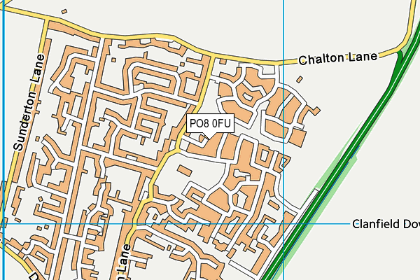PO8 0FU map - OS VectorMap District (Ordnance Survey) PO8 0FU map - OS VectorMap District (Ordnance Survey)
