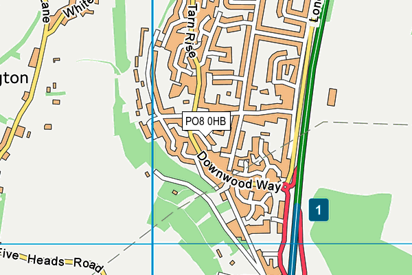 PO8 0HB map - OS VectorMap District (Ordnance Survey) PO8 0HB map - OS VectorMap District (Ordnance Survey)