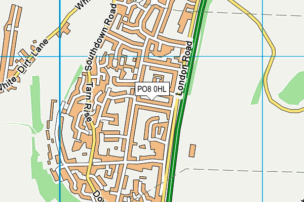 PO8 0HL map - OS VectorMap District (Ordnance Survey) PO8 0HL map - OS VectorMap District (Ordnance Survey)