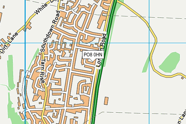 PO8 0HN map - OS VectorMap District (Ordnance Survey) PO8 0HN map - OS VectorMap District (Ordnance Survey)