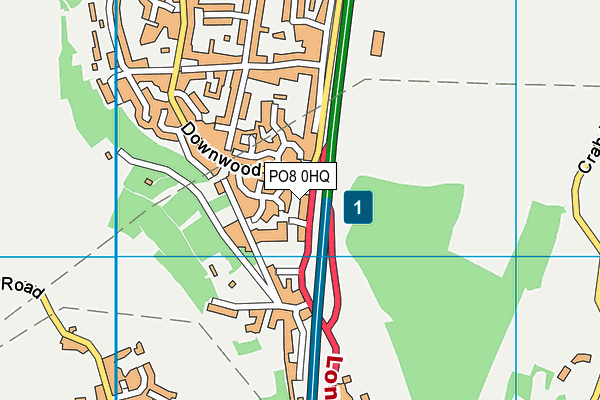 PO8 0HQ map - OS VectorMap District (Ordnance Survey) PO8 0HQ map - OS VectorMap District (Ordnance Survey)