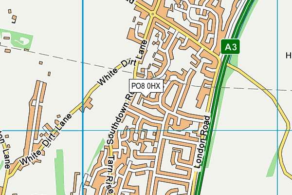 PO8 0HX map - OS VectorMap District (Ordnance Survey) PO8 0HX map - OS VectorMap District (Ordnance Survey)