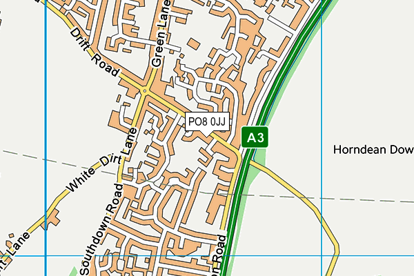 PO8 0JJ map - OS VectorMap District (Ordnance Survey) PO8 0JJ map - OS VectorMap District (Ordnance Survey)