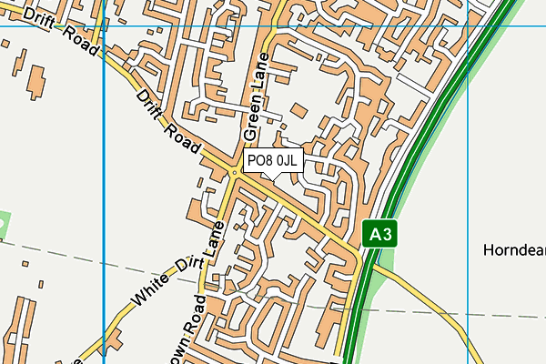 PO8 0JL map - OS VectorMap District (Ordnance Survey) PO8 0JL map - OS VectorMap District (Ordnance Survey)