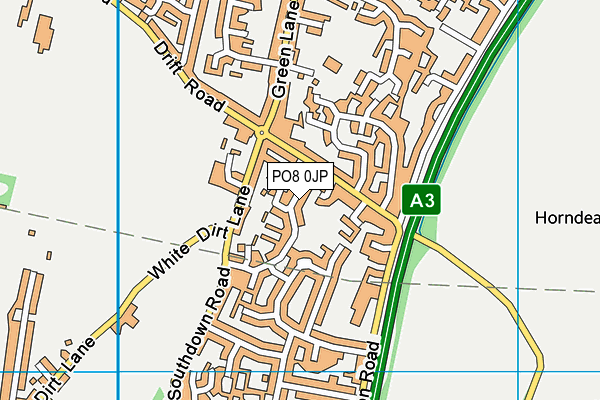 PO8 0JP map - OS VectorMap District (Ordnance Survey) PO8 0JP map - OS VectorMap District (Ordnance Survey)