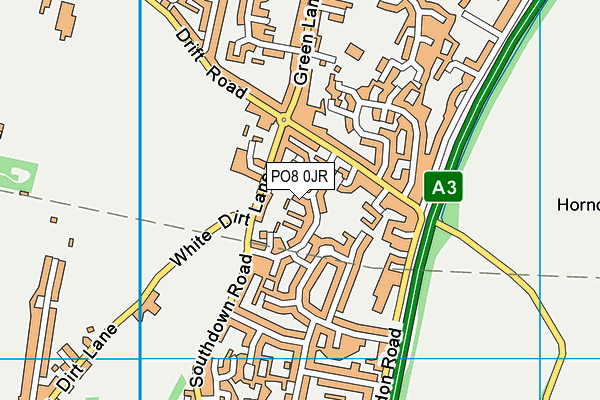 PO8 0JR map - OS VectorMap District (Ordnance Survey) PO8 0JR map - OS VectorMap District (Ordnance Survey)