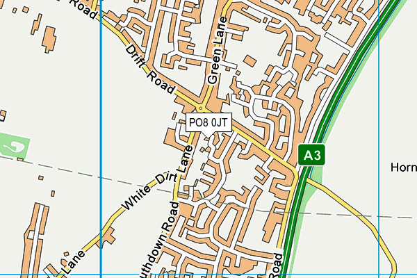 PO8 0JT map - OS VectorMap District (Ordnance Survey) PO8 0JT map - OS VectorMap District (Ordnance Survey)