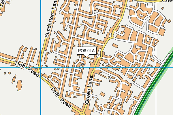 PO8 0LA map - OS VectorMap District (Ordnance Survey) PO8 0LA map - OS VectorMap District (Ordnance Survey)