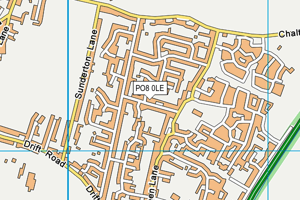 PO8 0LE map - OS VectorMap District (Ordnance Survey) PO8 0LE map - OS VectorMap District (Ordnance Survey)