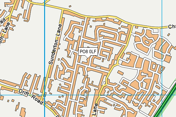 PO8 0LF map - OS VectorMap District (Ordnance Survey) PO8 0LF map - OS VectorMap District (Ordnance Survey)