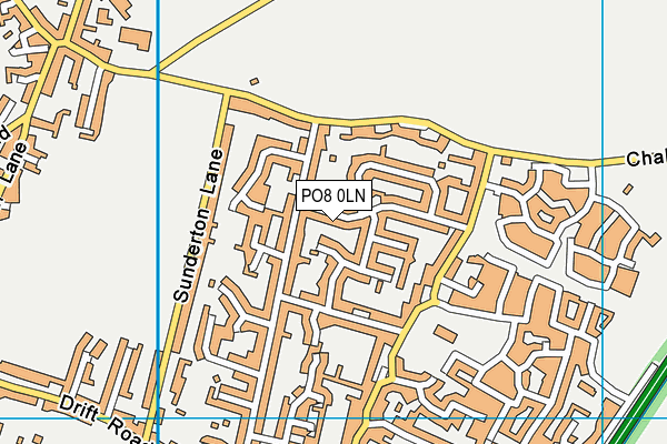 PO8 0LN map - OS VectorMap District (Ordnance Survey) PO8 0LN map - OS VectorMap District (Ordnance Survey)