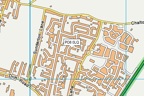 PO8 0LQ map - OS VectorMap District (Ordnance Survey) PO8 0LQ map - OS VectorMap District (Ordnance Survey)