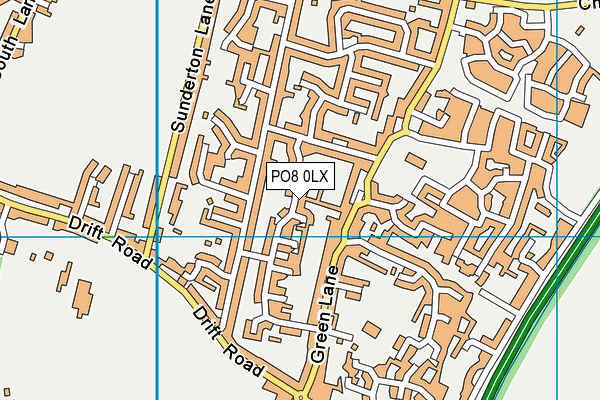 PO8 0LX map - OS VectorMap District (Ordnance Survey) PO8 0LX map - OS VectorMap District (Ordnance Survey)