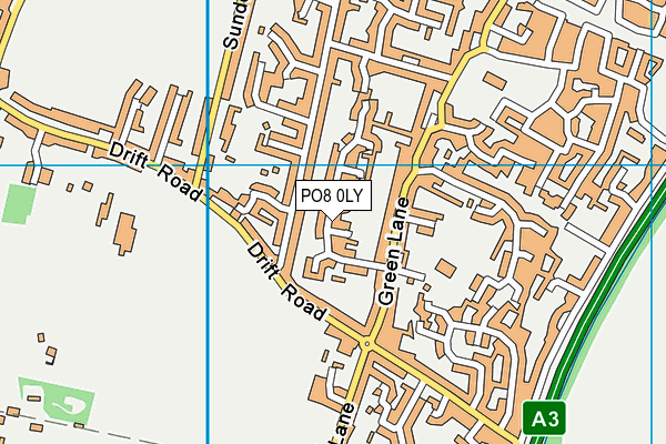 PO8 0LY map - OS VectorMap District (Ordnance Survey) PO8 0LY map - OS VectorMap District (Ordnance Survey)