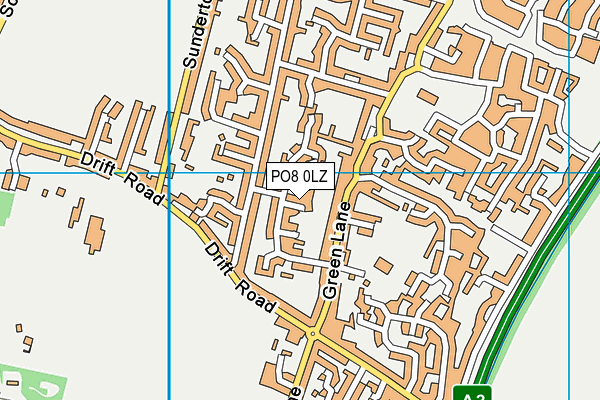 PO8 0LZ map - OS VectorMap District (Ordnance Survey) PO8 0LZ map - OS VectorMap District (Ordnance Survey)