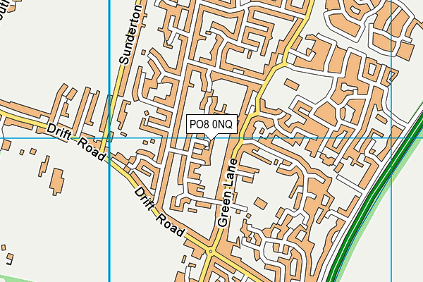 PO8 0NQ map - OS VectorMap District (Ordnance Survey) PO8 0NQ map - OS VectorMap District (Ordnance Survey)