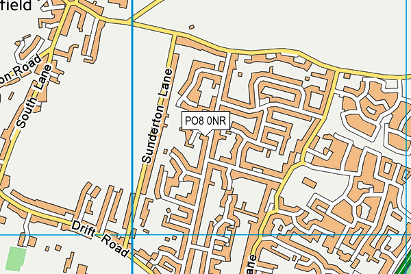 PO8 0NR map - OS VectorMap District (Ordnance Survey) PO8 0NR map - OS VectorMap District (Ordnance Survey)