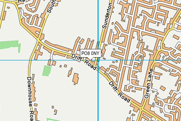 PO8 0NY map - OS VectorMap District (Ordnance Survey) PO8 0NY map - OS VectorMap District (Ordnance Survey)