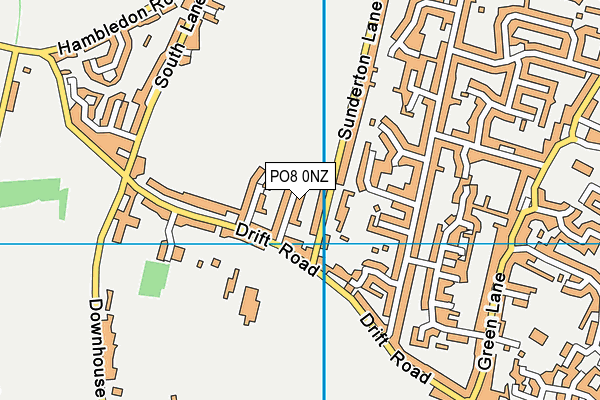 PO8 0NZ map - OS VectorMap District (Ordnance Survey) PO8 0NZ map - OS VectorMap District (Ordnance Survey)