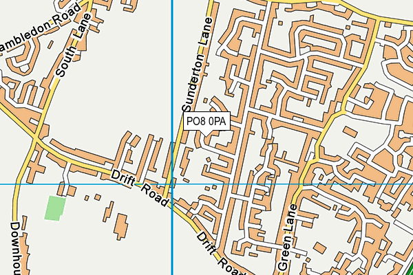 PO8 0PA map - OS VectorMap District (Ordnance Survey) PO8 0PA map - OS VectorMap District (Ordnance Survey)