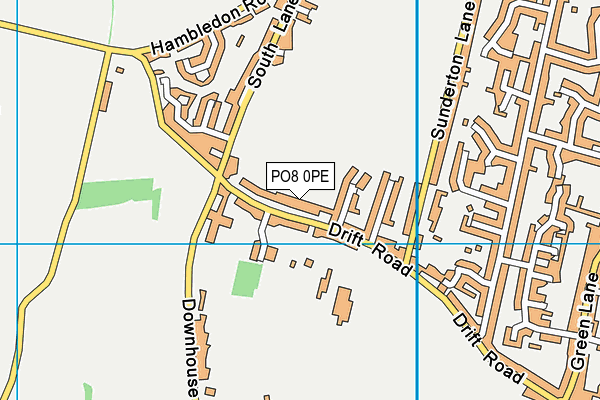 PO8 0PE map - OS VectorMap District (Ordnance Survey) PO8 0PE map - OS VectorMap District (Ordnance Survey)