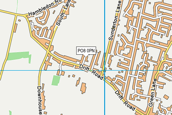 PO8 0PN map - OS VectorMap District (Ordnance Survey) PO8 0PN map - OS VectorMap District (Ordnance Survey)
