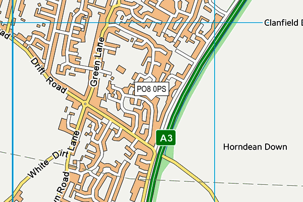 PO8 0PS map - OS VectorMap District (Ordnance Survey) PO8 0PS map - OS VectorMap District (Ordnance Survey)