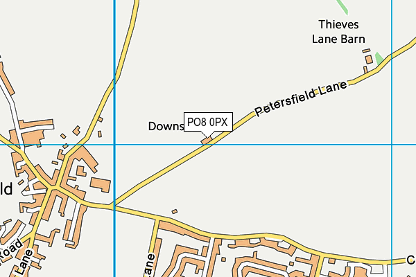 PO8 0PX map - OS VectorMap District (Ordnance Survey) PO8 0PX map - OS VectorMap District (Ordnance Survey)