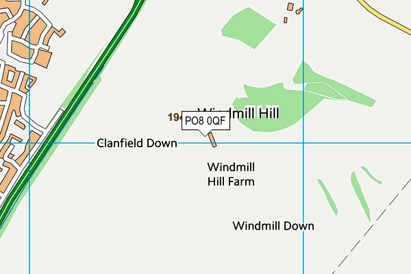 PO8 0QF map - OS VectorMap District (Ordnance Survey) PO8 0QF map - OS VectorMap District (Ordnance Survey)
