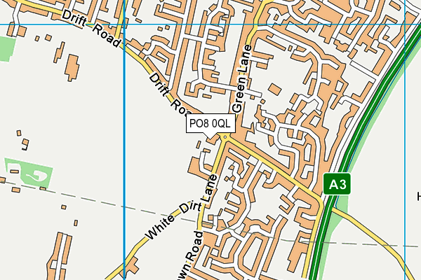 PO8 0QL map - OS VectorMap District (Ordnance Survey) PO8 0QL map - OS VectorMap District (Ordnance Survey)