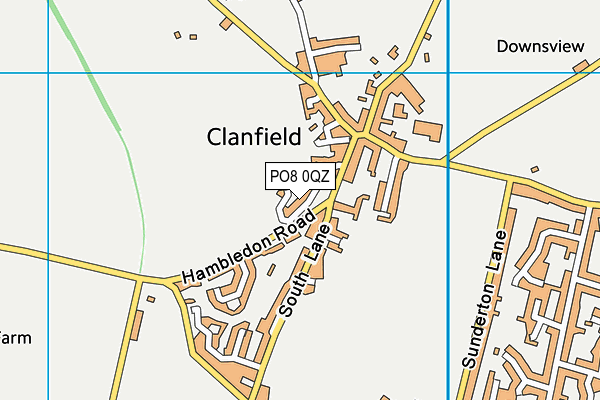 PO8 0QZ map - OS VectorMap District (Ordnance Survey) PO8 0QZ map - OS VectorMap District (Ordnance Survey)