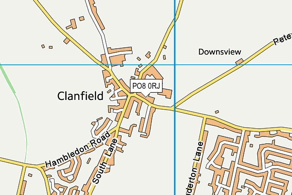 PO8 0RJ map - OS VectorMap District (Ordnance Survey)