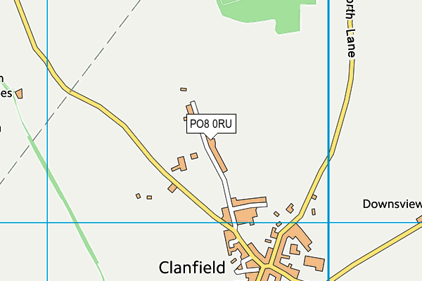 PO8 0RU map - OS VectorMap District (Ordnance Survey)