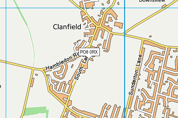 PO8 0RX map - OS VectorMap District (Ordnance Survey) PO8 0RX map - OS VectorMap District (Ordnance Survey)