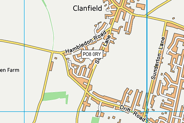 PO8 0RY map - OS VectorMap District (Ordnance Survey) PO8 0RY map - OS VectorMap District (Ordnance Survey)