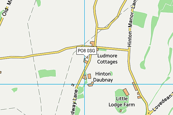 PO8 0SG map - OS VectorMap District (Ordnance Survey) PO8 0SG map - OS VectorMap District (Ordnance Survey)