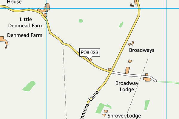 PO8 0SS map - OS VectorMap District (Ordnance Survey) PO8 0SS map - OS VectorMap District (Ordnance Survey)
