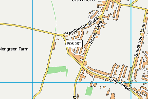PO8 0ST map - OS VectorMap District (Ordnance Survey) PO8 0ST map - OS VectorMap District (Ordnance Survey)
