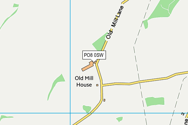 PO8 0SW map - OS VectorMap District (Ordnance Survey) PO8 0SW map - OS VectorMap District (Ordnance Survey)