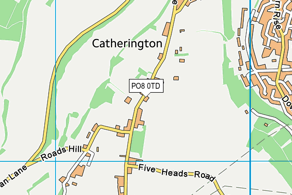 PO8 0TD map - OS VectorMap District (Ordnance Survey) PO8 0TD map - OS VectorMap District (Ordnance Survey)