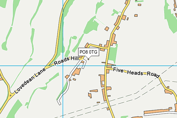 PO8 0TG map - OS VectorMap District (Ordnance Survey) PO8 0TG map - OS VectorMap District (Ordnance Survey)