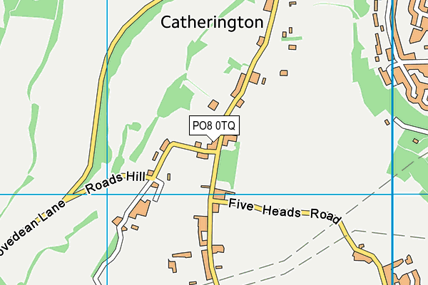 PO8 0TQ map - OS VectorMap District (Ordnance Survey)