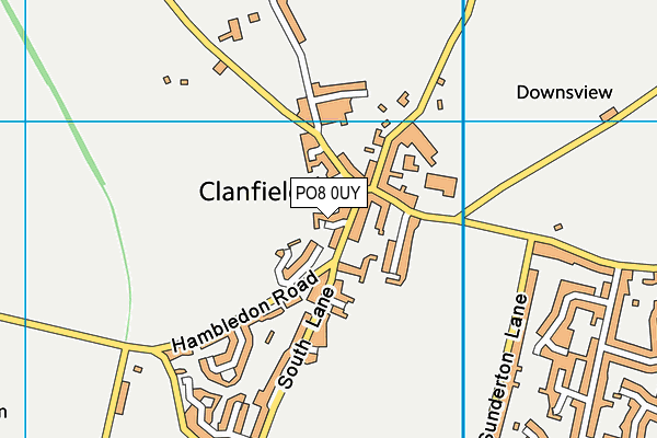 PO8 0UY map - OS VectorMap District (Ordnance Survey) PO8 0UY map - OS VectorMap District (Ordnance Survey)