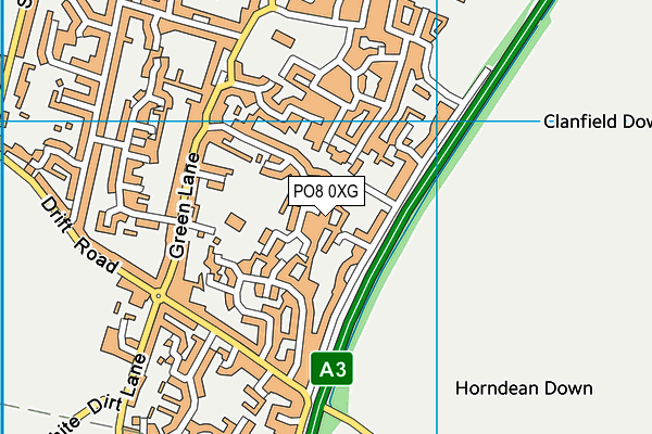 PO8 0XG map - OS VectorMap District (Ordnance Survey) PO8 0XG map - OS VectorMap District (Ordnance Survey)