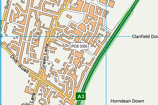 PO8 0XN map - OS VectorMap District (Ordnance Survey) PO8 0XN map - OS VectorMap District (Ordnance Survey)
