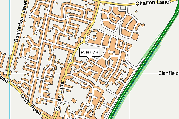 PO8 0ZB map - OS VectorMap District (Ordnance Survey) PO8 0ZB map - OS VectorMap District (Ordnance Survey)