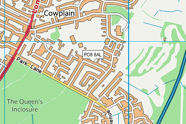 PO8 8AL map - OS VectorMap District (Ordnance Survey) PO8 8AL map - OS VectorMap District (Ordnance Survey)