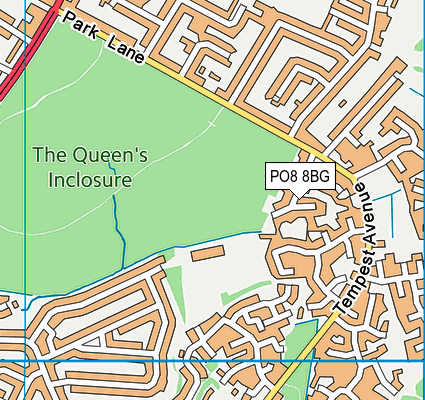PO8 8BG map - OS VectorMap District (Ordnance Survey) PO8 8BG map - OS VectorMap District (Ordnance Survey)