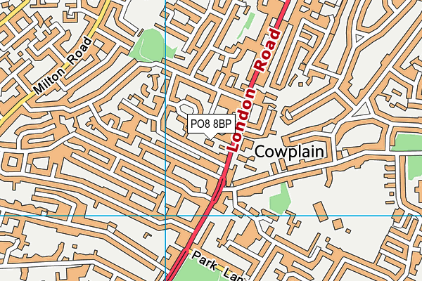 PO8 8BP map - OS VectorMap District (Ordnance Survey) PO8 8BP map - OS VectorMap District (Ordnance Survey)